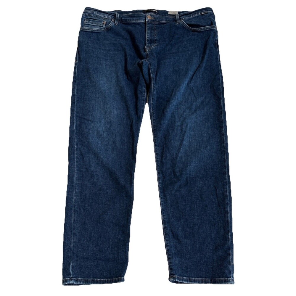 Mavi Jeans Zach Straight Leg Dark Wash Blue Stretch Denim Mid Rise Mens 42x32